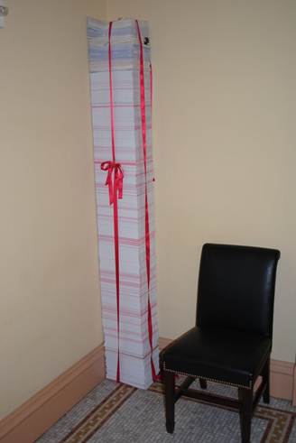Photo Of The Obamacare Law. That is a lot of pages!