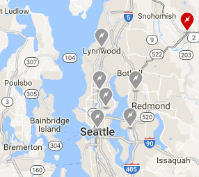 Tesla Charging Stations Map in Seattle